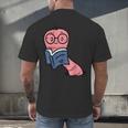 Book Worm Pun Read Reading Librarian America Men Women Kids Men's Back Print T-Shirt