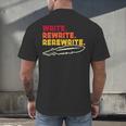 Book Writer Quote Author Journalist Rewrite Novelist Men's Back Print T-Shirt Book Writer Quote Author Journalist Rewrite Novelist Men's Back Print T-Shirt
