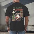 All Booked For Christmas Cute Bookish Cat Lover Men's Back Print T-Shirt All Booked For Christmas Cute Bookish Cat Lover Men's Back Print T-Shirt