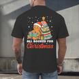 All Booked For Christmas Gingerbread Christmas Tree Book Kid Men's Back Print T-Shirt All Booked For Christmas Gingerbread Christmas Tree Book Kid Men's Back Print T-Shirt