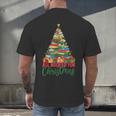All Booked For Christmas Reading Books Librarian Holiday Men's Back Print T-Shirt