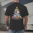 All Booked For Christmas Teacher Reading Student Bookworm Men's Back Print T-Shirt
