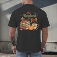 All Booked For Fall Books Coffee Fall Leaves Pumpkins Autumn Men's Back Print T-Shirt