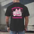 All Booked For Valentines Book Reading Coquette Bow Men's Back Print T-Shirt All Booked For Valentines Book Reading Coquette Bow Men's Back Print T-Shirt