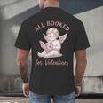 All Booked For Valentines Cute Cherub Vintage Book Lover Men's Back Print T-Shirt All Booked For Valentines Cute Cherub Vintage Book Lover Men's Back Print T-Shirt