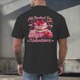 All Booked Valentine's Girly Teacher Coquette Love Men's Back Print T-Shirt All Booked Valentine's Girly Teacher Coquette Love Men's Back Print T-Shirt