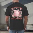 All Booked For Valentines Shirt Romantic Cupid Roses Books Men's Back Print T-Shirt