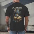 Bookish Quote I Am a Book Dragon Not a Worm Reading Book Men's Back Print T-Shirt