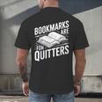 Bookmarks Quote Library Book Reader Men's Back Print T-Shirt
