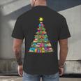 Bookmas Christmas Book Tree Book Lover English Teacher Men's Back Print T-Shirt