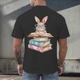 Books Bookworm Reader Book Cute Reading Bunny With Glasses Men's Back Print T-Shirt