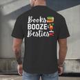 Books Booze And Besties Book Lover Bestie Squad Twinning Men's Back Print T-Shirt Books Booze And Besties Book Lover Bestie Squad Twinning Men's Back Print T-Shirt