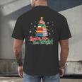 Books Make You Bright Christmas Librarian Book Lover Men's Back Print T-Shirt Books Make You Bright Christmas Librarian Book Lover Men's Back Print T-Shirt