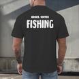 Books Coffee Fishing Men's Back Print T-Shirt