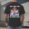 Books Coffee Yarn Lover My Favorite Things Men's Back Print T-Shirt