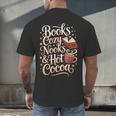 Books Cozy Nooks Hot Cocoa Winter Reading Warmth Comfort Men's Back Print T-Shirt