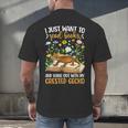Books And Crested Gecko Owner Crestie Lover Men's Back Print T-Shirt