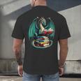 Books Dragon Reading Book Lover Men's Back Print T-Shirt