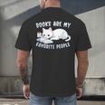 Books Are My Favorite People Cat With Coffee Mug Book Lovers Men's Back Print T-Shirt
