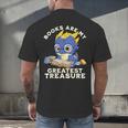 Books Are My Greatest Treasure Kawaii Dragon Reading Books Men's Back Print T-Shirt
