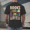 Books Are My Happy Place Men's Back Print T-Shirt
