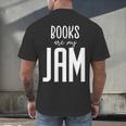 Books Are My Jam Graphic For Introverts Men's Back Print T-Shirt