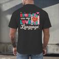 Books Are My Love Language Men's Back Print T-Shirt Books Are My Love Language Men's Back Print T-Shirt