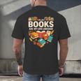 Books Are My Love Language Reading Lover Librarian Valentine Men's Back Print T-Shirt Books Are My Love Language Reading Lover Librarian Valentine Men's Back Print T-Shirt