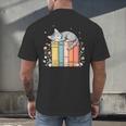 Books Lover Cute Sleepy Cat Relax Reading Vibe Men's Back Print T-Shirt