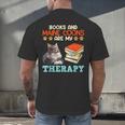 BOOKS AND MAINE COONS ARE MY THERAPY Main Coon Men's Back Print T-Shirt BOOKS AND MAINE COONS ARE MY THERAPY Main Coon Men's Back Print T-Shirt