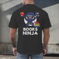 Books Ninja Read Reading Librarian Book Toddler Boys Kids Men's Back Print T-Shirt Books Ninja Read Reading Librarian Book Toddler Boys Kids Men's Back Print T-Shirt