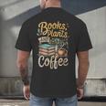 Books Plants And Coffee Growing Plant Gardening Planting Men's Back Print T-Shirt Books Plants And Coffee Growing Plant Gardening Planting Men's Back Print T-Shirt