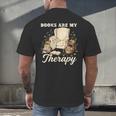 Books Are My Therapy Cozy Reading Chair Artwork Men's Back Print T-Shirt Books Are My Therapy Cozy Reading Chair Artwork Men's Back Print T-Shirt