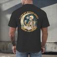 I Like My Books Spicy & My Coffee Icy Skeleton Read Book Men's Back Print T-Shirt
