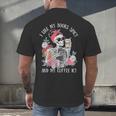 I Like My Books Spicy And My Coffee ICY Skeleton Women Men's Back Print T-Shirt