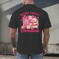 Books Are My Valentine Book Lover Heart Matching Party Men's Back Print T-Shirt Books Are My Valentine Book Lover Heart Matching Party Men's Back Print T-Shirt