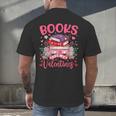 Books Are My Valentine Coquette Bow Book Flower Girl Women Men's Back Print T-Shirt