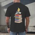 Bookworm Cockatiel Bird Reading Books Drinking Coffee Lover Men's Back Print T-Shirt Bookworm Cockatiel Bird Reading Books Drinking Coffee Lover Men's Back Print T-Shirt
