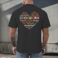 Bookworm Words Heart Book Lover Reader Reading Fun Men's Back Print T-Shirt