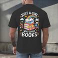 Bookworm Just A Girl Who Loves Books Men's Back Print T-Shirt Bookworm Just A Girl Who Loves Books Men's Back Print T-Shirt