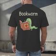 Bookworm Worm Reading Book Lover Read Books Librarian Men's Back Print T-Shirt