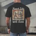 Buhurt Hourly Book Epic Knight Fight In Armor Buhurt Men's Back Print T-Shirt