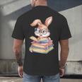 Bunny Rabbit Reading Books Rabbit Books Bunny Reader Men's Back Print T-Shirt