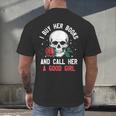 I Buy Her Books And Call Her A Good Girl Skull Rose Bookworm Men's Back Print T-Shirt