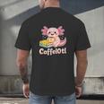 Caffelotl Cute Axolotl Pun Coffee Book Lover Kawaii Humor Men's Back Print T-Shirt Caffelotl Cute Axolotl Pun Coffee Book Lover Kawaii Humor Men's Back Print T-Shirt