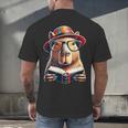 Capybara Bookworm Rodent Reading a Book Men's Back Print T-Shirt Capybara Bookworm Rodent Reading a Book Men's Back Print T-Shirt