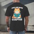 Cat Reading Books Bookworm Read One More Chapter Men's Back Print T-Shirt