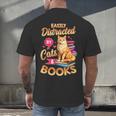 Cat Shirts For Women Book Lover Shirt Cats And Books Men's Back Print T-Shirt