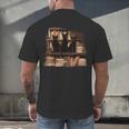Cats Antique Books Academia Library Aesthetic Bookworm Men's Back Print T-Shirt