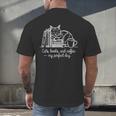 Cats Books And Coffee – My Perfect Day Cat Lover Men's Back Print T-Shirt